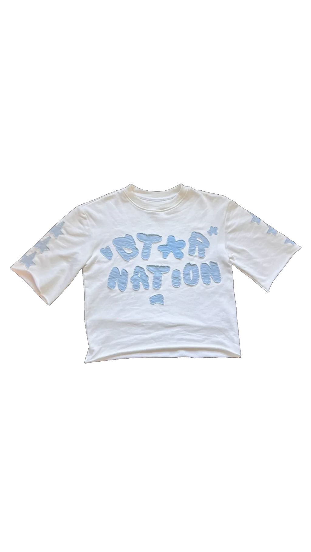 BLUE EMBROIDERED T-SHIRT