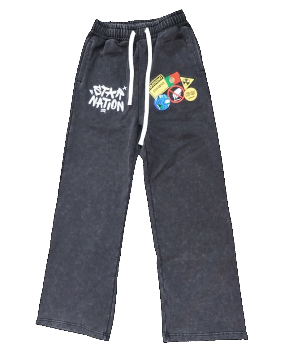 STARNATION PANTS WASHED- BLACK