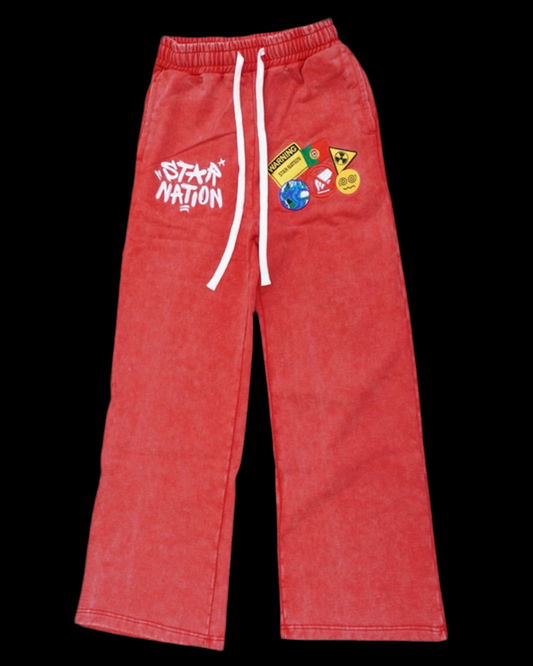 STARNATION PANTS WASHED- RED
