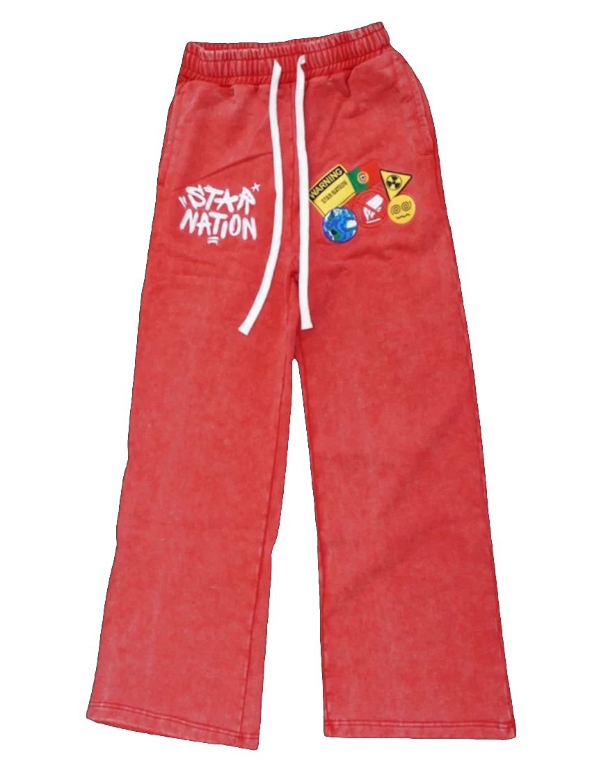 STARNATION PANTS WASHED- RED