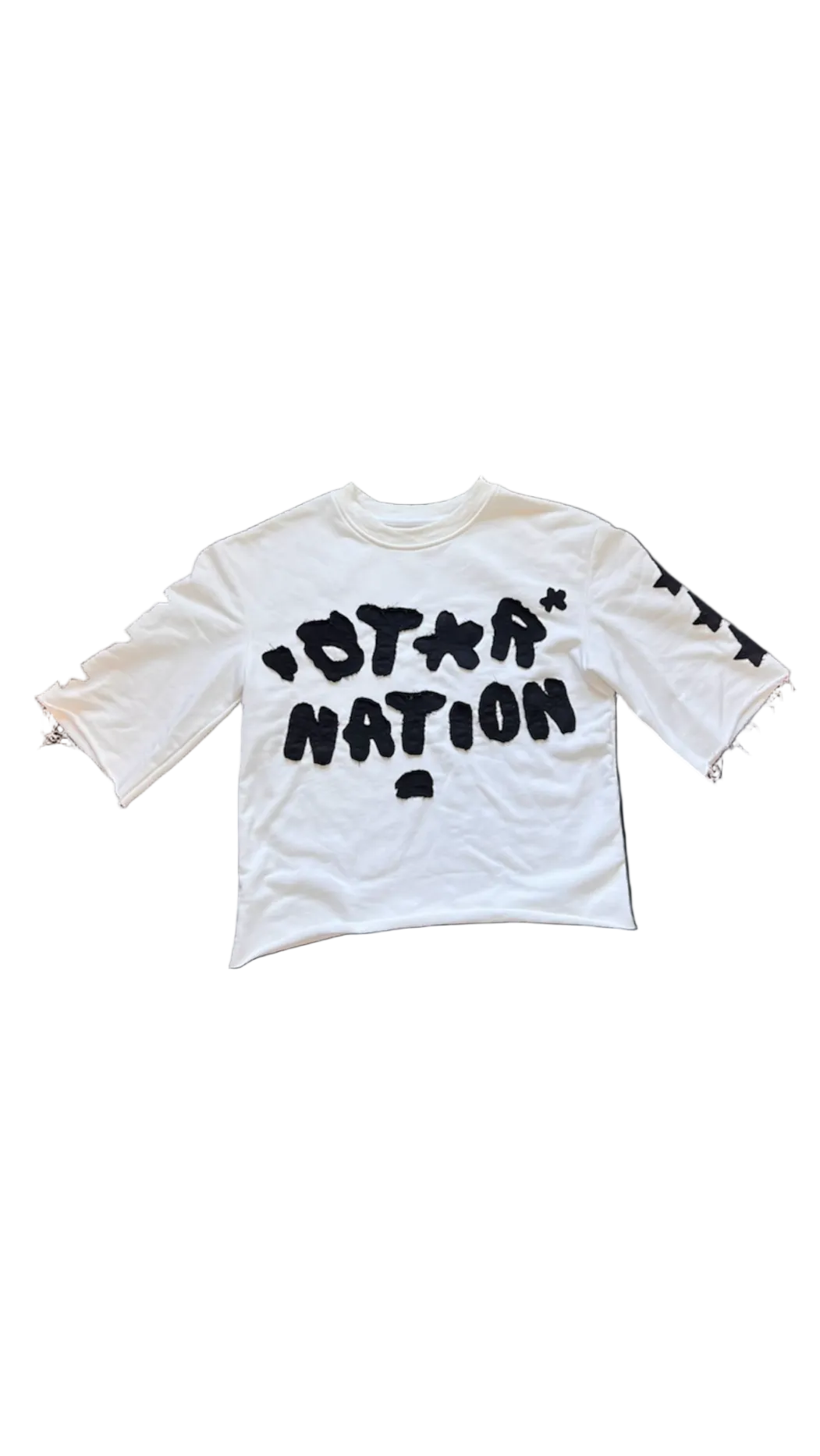 BLACK EMBROIDERED T-SHIRT